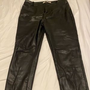 Fake leather pants